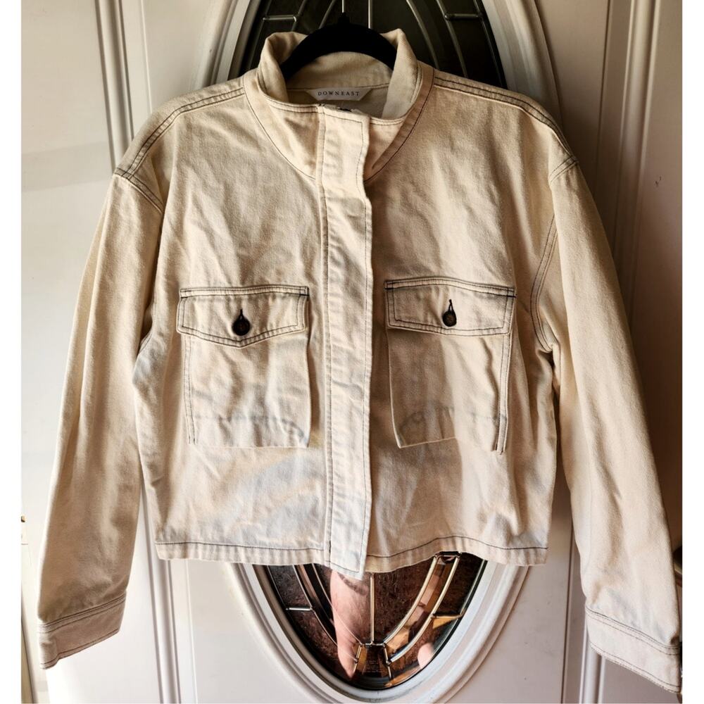 Down East Patch pocket 100% cotton Antique White Jacket Size L